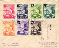 Guatemala Special Delivery Primer Dia De Cirulacion 1954 ABR21 Airmail - Guatemala