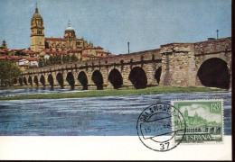 X1054 Spain, Maximum Card 1968  The Roman Bridge Of Salamanca,  Le Pont Romain De Salamanca - Ponts