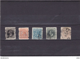 BRESIL 1881 Yvert 51-55 Oblitéré Cote :  32.75 Euros - Used Stamps