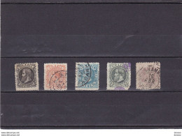 BRESIL 1881 Yvert 51-55 Oblitéré Cote :  32.75 Euros - Used Stamps