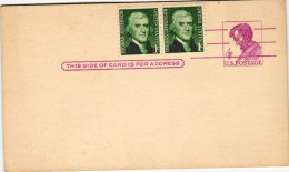 US 4c Purple Abraham Lincoln Postal Stationery - ...-1900