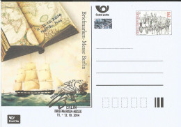 CDV A 202 Czech Republic Berlin Stamp Fair 2014 Sail Ship Mercury Cachet Atlas - Ansichtskarten