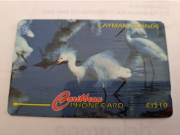 CAYMAN ISLANDS  CI $ 10,-  CAY-13C  CONTROL NR 13CCIC  SNOWY EGRETS      Fine Used Card  ** 16777** - Cayman Islands