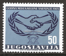 Yougoslavie 1965 N° 1019 ** Poignée De Mains, Entente, Lauriers, Nations Unies, Coopération Internationale, Paix, Ongles - Neufs