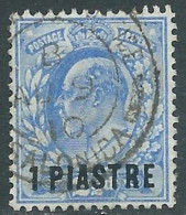 1905-06 GRAN BRETAGNA LEVANTE USATO 1 PI SU 2 1/2 P - P7 - British Levant