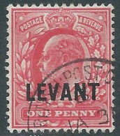 1905 GRAN BRETAGNA LEVANTE USATO 1 P - P7 - British Levant