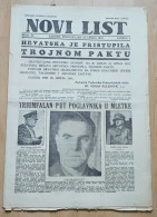 Novi List 1941 Br. 48 NDH Croatia Ustasa Newspaper Mussolini, Pavelic, Hitler, Mile Budak - Autres & Non Classés