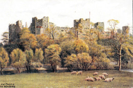 K61. Vintage Postcard. Ludlow Castle, From The Meadow. By A R Quinton - Shropshire