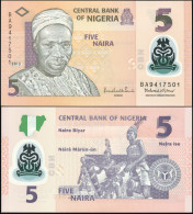 Nigeria 5 Naira. 2013 Polymer Unc. Banknote Cat# P.38e - Nigeria