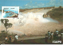 31114 - Carte Maximum - Brasil - Foz Do Iguaçu - Barragem Central Hidroelectrica Itaipu - Barrage Dam - Maximum Cards
