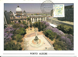 31115 - Carte Maximum - Brasil - Arvores Flores - Jacarandá Mimoso - Jacaranda Mimosifolia, D. Don - Maximum Cards