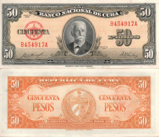 Cuba / 50 Pesos / 1958 / P-81(b) / XF - Cuba