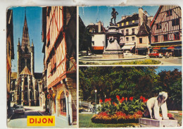 Dijon 21  Carte Circulée  L-Eglise Notre Dame Et Ancienne Hostellerie De La Croix De Fer_Multivues ( 3 ) - Dijon