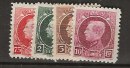 1922 MH Belgium Mi 181-84 - Ungebraucht