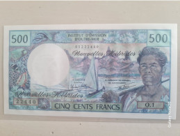 Outre Mer// Institut D émission .500 Francs.nouvelles Hebrides...tres  Bon Etat - Papeete (Polinesia Francese 1914-1985)