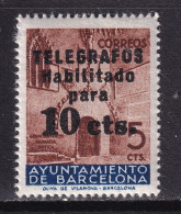 1936 REPÚBLICA BARCELONA. SELLO TELÉGRAFOS HABILITADO*. ESCASO - Barcelona