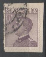ITALIA 1920 - Effigie 55 C. Su Piccolo Frammento - Oblitérés