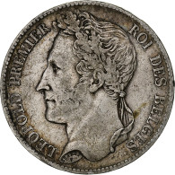 Belgique, Leopold I, 5 Francs, 1833, Bruxelles, Tranche A, Argent, TTB, KM:3.1 - 5 Francs