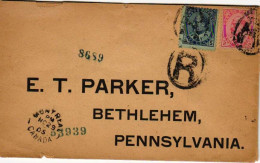 Canada Montreal 1905 Registered Letter To Bethlehem Pennsylvania - Lettres & Documents