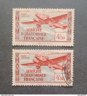 COLONIE FRANCE FRANCIA AEF AFRIQUE EQUATORIALE 1943 AIRMAIL YVERT N 34 MNH OBLITERE - Used Stamps