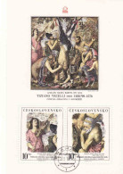Tchécoslovaquie 1978, Mi 2463 - 2464, Internationale Briefmarkenaustellung Praha, Tizian - Gemälde, Block 37, CTO, Used - Gebraucht