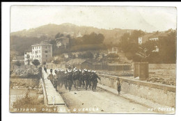 BUSALLA - GENOVA , VECCHIA CARTOLINA  CON MILITARI " RITORNO DAI TIRI - BUSALLA " , FOT. CROZZA , 1908 . - Genova (Genua)
