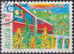 1989 Schweiz, 100 Jahre Rhätische Bahn ⵙ Zum:CH 773, Mi:CH 1388, Sn:CH 832, Yt:CH 1317, - Oblitérés