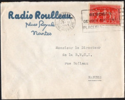 851 UPU Sur Enveloppe à En-tête Radio ROULLEAU NANTES - Lettres & Documents