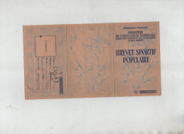 Brevet Sportif Populaire Culat René 1959 - Cartes De Membre