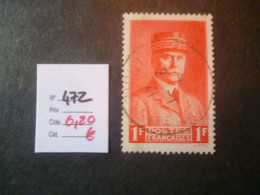 Timbre France Oblitéré N° 472  1940 - Oblitérés