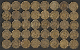 Lot De 40 Pièces De 1 Franc - Morlon - Bronze-aluminium - Années Divers - Réf, Ba 02 - 10 Centimes
