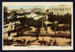 Maroc. Casablanca. Le Square Du Théâtre. File De Calèches. - Casablanca
