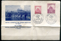 BOHEME ET MORAVIE - PRAG - BRUNN - 16/17.II.1940 - Erster Jahrestag Des Fürhers-Besuches - Covers & Documents