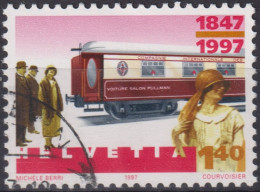 1997 Schweiz, 150 Jahre Schweizer Eisenbahnen, Pullmann Wagen ⵙ Zum:CH 911, Mi:CH 1603, Sn:CH 989, Yt:CH 1531, - Oblitérés