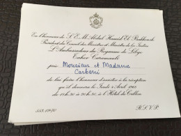 Hôtel De Crillon Paris Faire-Part-président Consei Ambassadeur Royaume De Libye Rare-invitation à Diverses Personnalités - Otros & Sin Clasificación