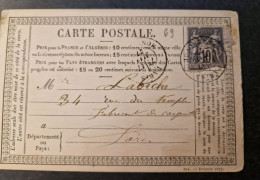 LETTRE TYPE SAGE OBLITERATION PARIS MONTROUGE / BUREAU 69 - 1877-1920: Semi Modern Period