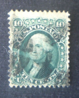 UNITED STATES ÉTATS-UNIS US USA 1875 WASHINGTON 10 C GREEN HARD WHITE PAPER SCOTT N.106 - Usados