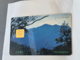 CUBA-(CU-ETE-0009)-Pico Turquino-(98)-($10)-(0001080147)-used Card+1card Prepiad Free - Cuba