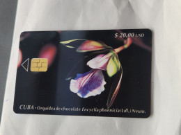 CUBA-(CU-ETE-0035)-Orquídea De Chocolate-(100)-($20)-(0001927829)-used Card+1card Prepiad Free - Cuba