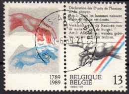 Belgique  1989  200ème Anniversaire De La Déclaration Des Droits De L'homme - COB 2327a - Oblitérés