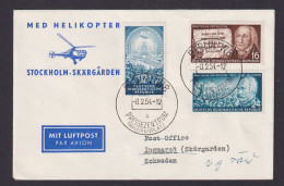Helikopter Flugpost Brief Air Mail MED Sockhilm Skärgarden Zuleitung DDR Berlin - Covers & Documents