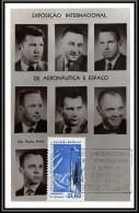 2073 Espace (space Raumfahrt) Carte Maximum (card) Brésil (brazil) Exposiçao De Aeronautica E Espaço 15-28/3/1963 - América Del Sur