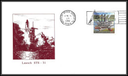 1835 Espace (space Raumfahrt) Lettre (cover Briefe) USA Start STS 31 Discovery Shuttle (navette) - 24/4/1990 - Stati Uniti