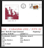 1828 Espace (space Raumfahrt) Lettre (cover Briefe) USA Start STS 32 Columbia Navette Shuttle - 9/1/1990 - United States