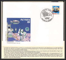 3778X Espace Space Raumfahrt Lettre Cover Briefe Cosmos Usa Essen Ad Stra 89 21/4/1990 Apollo 2 - United States