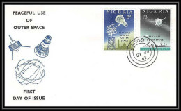 4651/ Nigeria Syncom The Peaceful Use Of Outer Space Espace Space Lettre Cover Briefe Cosmos 21/6/1965 143-144 FDC  - Africa