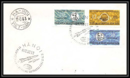 4116/ Espace (space) Lettre (cover Briefe) 11/8/1963 Michel VOSTOK N° 265/267 Non Dentelé (imperf) FDC Viet Nam Ha Noi - Asia