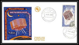 4081/ Espace (space) Lettre (cover Briefe) 1963 N° 30 Journée Météorologie Mondiale. Satellite Mauritanie (Mauritania) - Africa
