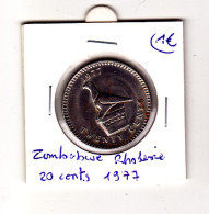 Zimbabwe Rhodesie 20 Cents 1977 - Simbabwe