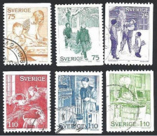 Schweden, 1977, Michel-Nr. 1004-1009, Gestempelt - Usados